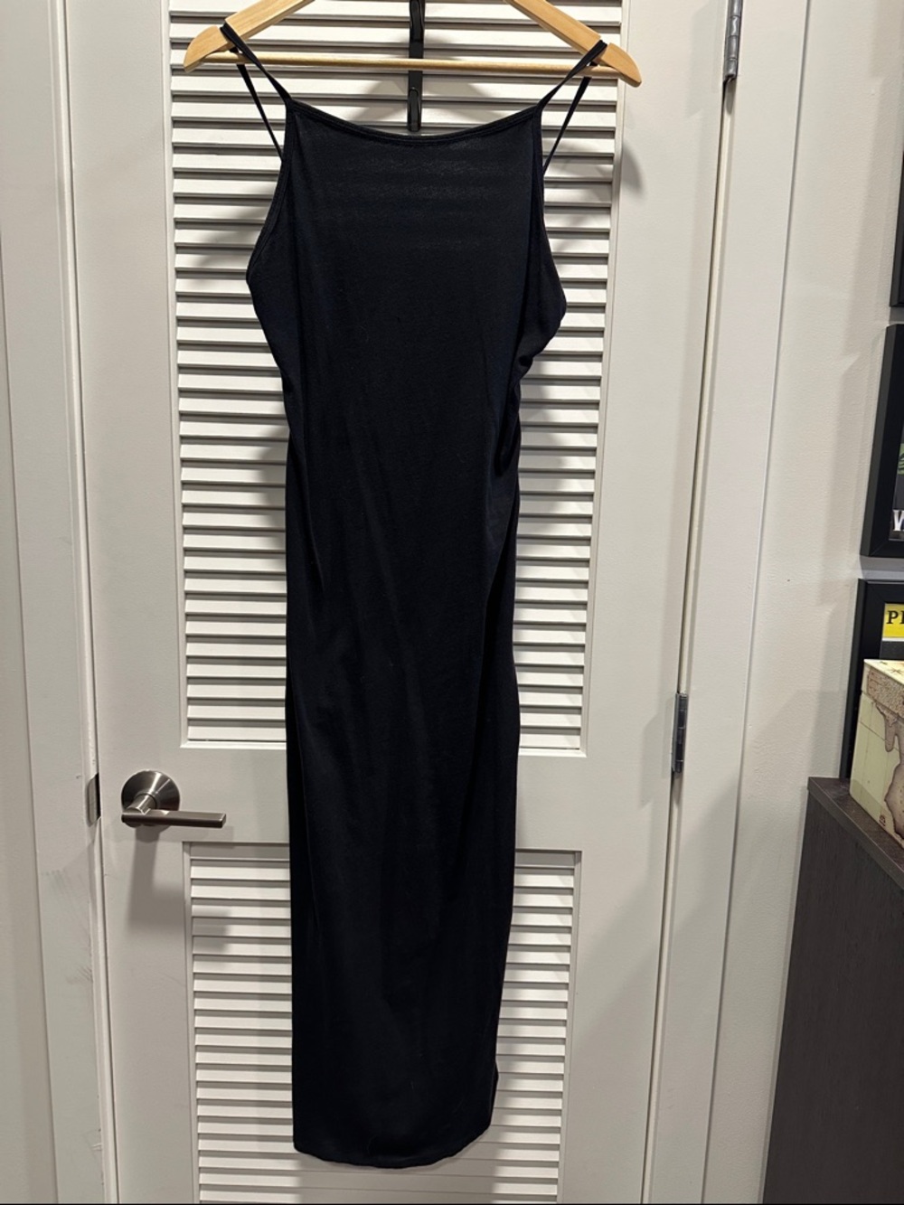 James Perse Black Spaghetti-Strap Maxi Dress